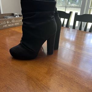 Black Platform Booties size 10